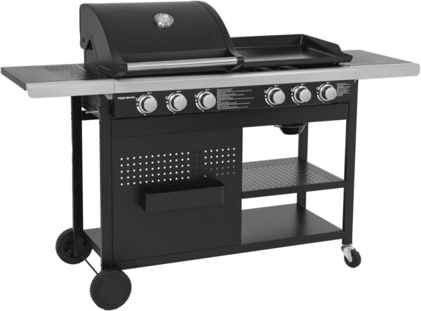 BARBECUE A GAZ 3 BRULEURS + PLANCHA + GAZ INCLU