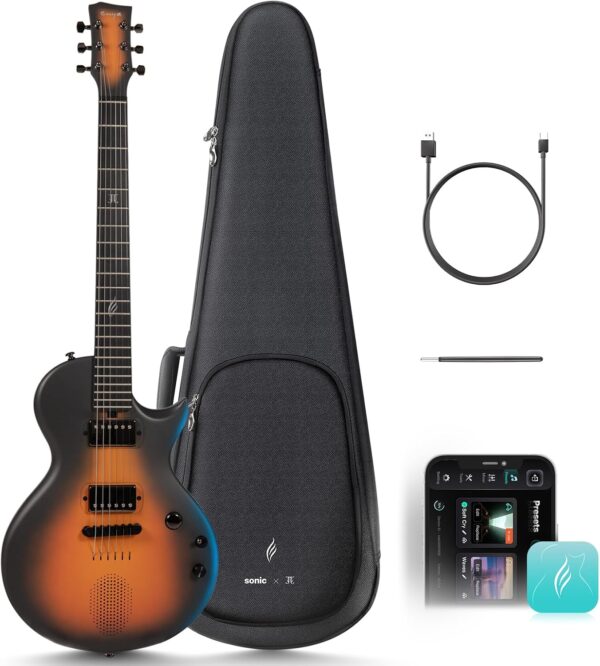 GUITARE ELECTRIQUE EN FIBRE DE CARBONE HAUT PARLEUR SANS FIL 15W 15€ GUITARE ELECTRIQUE EN FIBRE DE CARBONE HAUT PARLEUR SANS FIL 15W